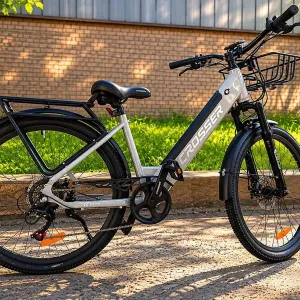 НОВИНКА 2026! Електровелосипед Crosser E-City Pro 26" 48V/500W/10.4Ah 2026  - Сірий глянець