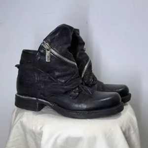 Архивные ботинки на каблуке A.S.98 Tornado Zip Ankle Boots