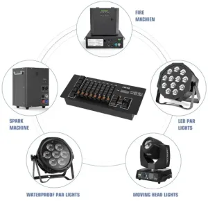DMX-контролер, 40-канальний DMX 512 DJ-контролер із вбудованим акумуля