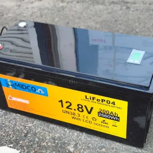 Акумулятор LiFePO4 MIDCO Solar 12.8V 200Ah (2560Wh) з LCD екраном
