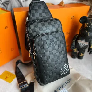 Чоловіча сумка слінг натуральна шкіра Louis Vuitton SlingBag avenue LV