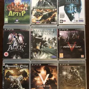 Sony PlayStation 3: Armored Core, Alone in the Dark Inferno, Assassins Creed Черный Флаг, Изгой, Братство Крови Afro Samurai, Alice Madness Returns