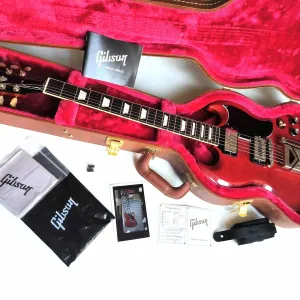 $2099 Gibson SG '61 Sideways Vibrola '2022 Vintage Cherry w/case&docs