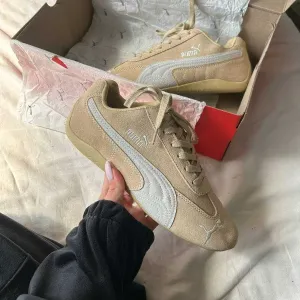 Женские кроссовки Puma SpeedCat beige / Пума Спидкет бежевые 36 37 38 39 40 41