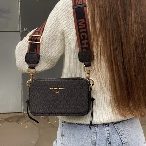 Жіноча сумка Michael Kors кросбоді Люкс женская сумка на плечо клатч МК коричневая
