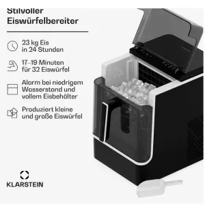 Льодогенератор кубиковий  Klarstein IceLuxe Maker 23 кг/добу