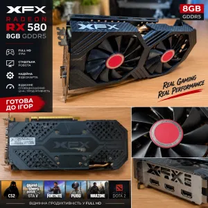 XFX Radeon RX 580 8GB GDDR5 відеокарта AMD RX580 для ігор ПК