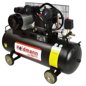 Компресор масляний двопоршневий 100л 10 бар 1.8кВт Heidmann H00723 компресор ремінний компрессор масляный двухпоршневой