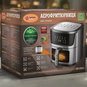 Аерофритюрниця 2 Тена BITEK BT-5395 аерогриль мультипіч 14 л 4800 Вт