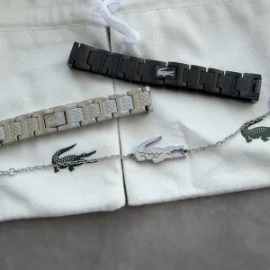 Жіночий браслет Lacoste | парні браслети для дівчини та хлопця | чоловічий браслет лакост | браслет жіночий з крокодилом | подарунковий набір лакост
