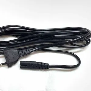 Кабель питания 220V 1.8m 0.75MM 2-х контактный ЧЕРНЫЙ ТВ новий
