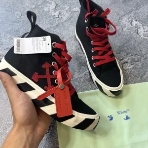 Оригінальні кеди Off White / оригинал кроссовки офф вайт vulcanized high / 39 розмір / чоловічі діночі офф вайт
