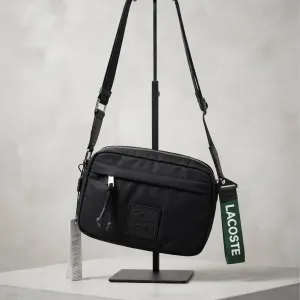 Чоловіча сумка через плече Lacoste чорна месенджер барсетка кросбоді/сумка лакоста