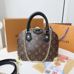 Сумка жіноча коричнева Louis Vuitton Alma Trunk луи витон альма шкіра