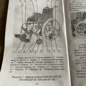 Крісло-коляска складна інвалідна КСІ-1-1 нова