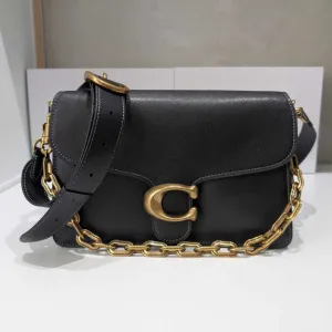 Сумочка Coach ‼️Преміум‼️в натуральній шкірі, має коротку шкіряну ручку, довгу і цепочку, все зьемне