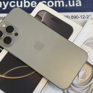 iPhone 16 Pro Max 512Gb Natural Titanium Neverlock (Фіз сім, АКБ 90%)