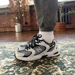‼️Останній 42/44 Розмір‼️Кроссовки New Balance 530 Black White/Кросівки NB Чоловічі Нью Беланс