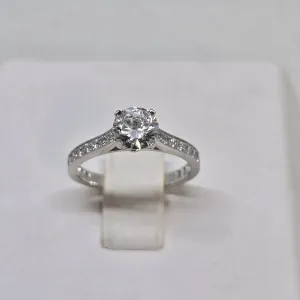 GIA 1.37 ct H/VS1 Excellent натуральные бриллианты . Золотое кольцо.
