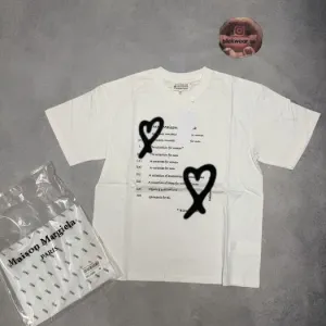 Футболка Maison Margiela Hearts tee white S M L vetements balenciaga rick owens