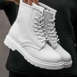 Dr.Martens all White хутро / 39 та 40 розмір / Зимові Черевички / Підкладка: коричневе хутро