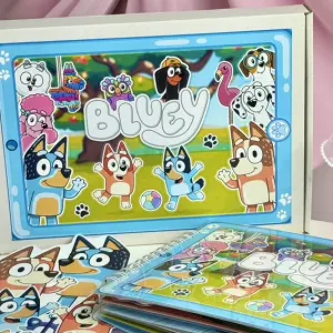 Блуї гра на липучках ліпучках альбом книжка тока бока блуи bluey