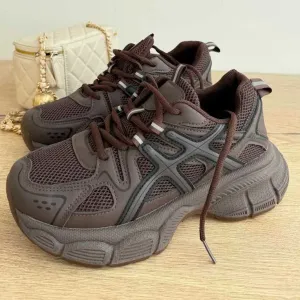 Жіночі кросівки Brown Chocolate (36-41) — трендові коричневі кросівки на платформі 5 см