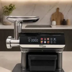 Мясорубка сенсорная электрическая Zepline ZP-00380 3000 Вт с реверсом, соковыжималкой и насадкой для колбас, кеббе.