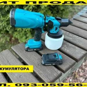 Акумуляторний фарбопульт Makita • Акумуляторный краскопульт Макита •  Фарборозпилювач електричний, пульверизатор для фарби акумуляторний Макіта