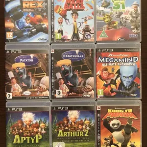 Sony PS3: Buzz Сокровища Нации Tekken Bolt Мадагаскар Кот в Сапогах, История Игрушек, TURTLES Рататуи Kung Fu Panda Артур и Месть Урдалака, Кукловод