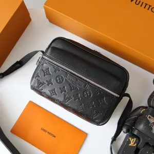 Сумка мужская месенджер барсетка чоловіча чорна louis vuitton outdoor черная луи витон натуральна шкіра шкіряна кожа