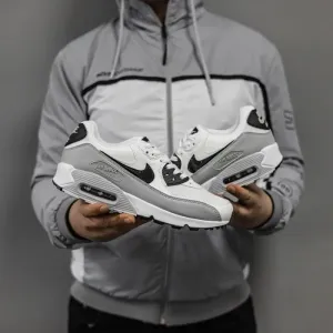 Кросівки Nike Air Max 90 White/Grey/Black premium | Кроссовки Найк чоловічі жіночі