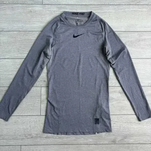 Чоловіча Спортивна Компресійна Кофта Найк Про Nike Pro Therma Compression Size S С Розмір Лонгслів Світшот Рашгард Джерсі Светр Сірий Колір Оригінал