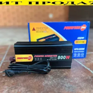 Преобразователь 12-220v 800w инвертор c зарядным. Для котлов, насосов