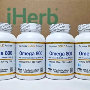 Омега 800 California Gold Nutrition. Концентрована Омега 3, 30 та 90шт