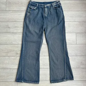 True Religion Baggy Skater Style Vintage Y2K Size 2XL XXL 2ХЛ ХХЛ Розмір Тру Реліджен Широкі Джинси Баггі Труби Палаццо Кюлоти Кльош Стиль Вінтаж