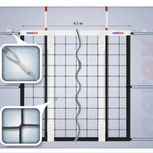 Нова, волейбольна сітка NETEX SI-TCZ/IV (SI 0007) трен. з мет. тросом