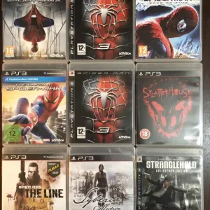 Sony PlayStation 3: Silent Hill Downpour, Homecoming Spider Man Edge of Time, Shattered Dimensions, Siren Blood Curse, Saboteur Red Alert 3 Sly Cooper