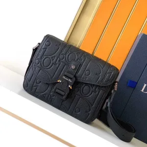 Сумка чоловіча чорна Christian Dior Saddle натуральна шкіра диор Месенджер Сумка через плече Мужская сумка Диор