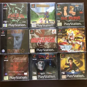 Sony PlayStation: Silent Hill, Dino Crisis, Mortal Kombat, Final Fantasy Doom Legacy of Kain, Harry Potter Dracula Diablo Twisted Metal, Tekken MGS