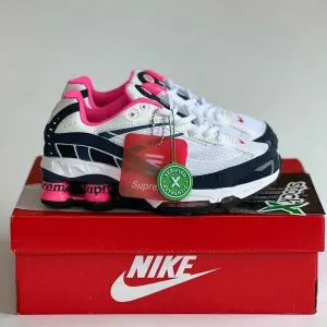 Женские кроссовки Nike Shox Ride 2 SP x Supreme White/Blue/Pink. 36-41