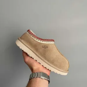 Уггі UGG Tasman II Sand Beige Dark Cherry premium угги осінні/зимові з хутром