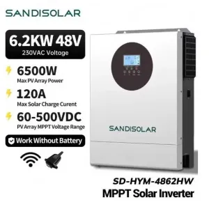 Гібридний інвертор Sandisolar SD-HYM-4862HW WIFI 48В 6.2кВт