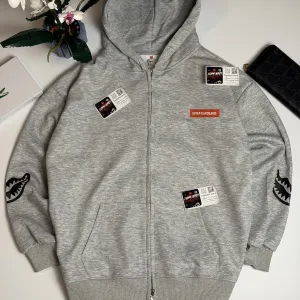 Зіп-Худі Sprayground сірого кольору розмір М-Л