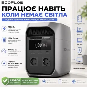 EcoFlow Delta 3 DELTA 3 Delta 2 Classic  наші розетки EU  1800Wt