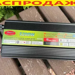 ‼️Преобразователь 12 220 5200W Инвертор c зарядным устройством UPS ИБП