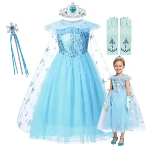 Сукня Ельзи на 3 4 5 6 7 8 9 10 років довга Ельзы Frozen Фрозен плаття