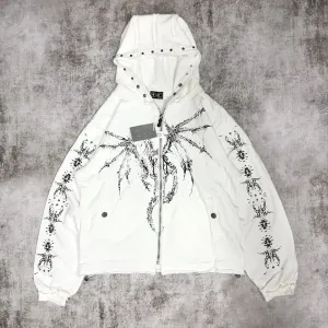Худі кофта Thug Club hoodie white balenciaga archive opium зіпка M-L