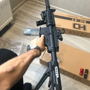 Професійний іграшковий автомат М4А1 чорний на орбізах гель бластер