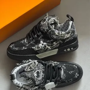 Кросівки Louis Vuitton Skate x Swarovski black луї вітон сваровскі лв